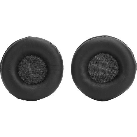 Paire de coussinets d'oreille universels 60 mm pour casque audio, mousses de remplacement L/R, oreillettes confortables en mousse, compatibles avec de nombreux casques, Noir (1/5)
