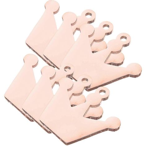 Plaques d'identification pour chien en métal, base de couronne chic à faire soi-même, lot de 24 pendentifs pour collier d'animal de compagnie (1/5)