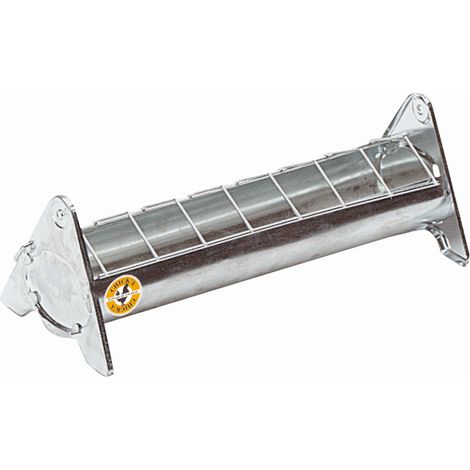 Mangeoire en acier galvanisé à grille mobile 30 cm pour 10 poussins (1/3)