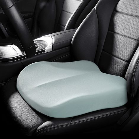 Coussin Réhausseur Voiture Mémoire de Forme +6-9cm, Housse Siège Universelle 4 Saisons pour Femme Conductrice de Petite Taille, Confort Ergonomique et Esthétique - Bleu Tiffany