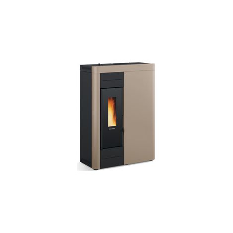 Termostufa pellet ermetica slim 14,5KW Virna IDRO .16 tortora