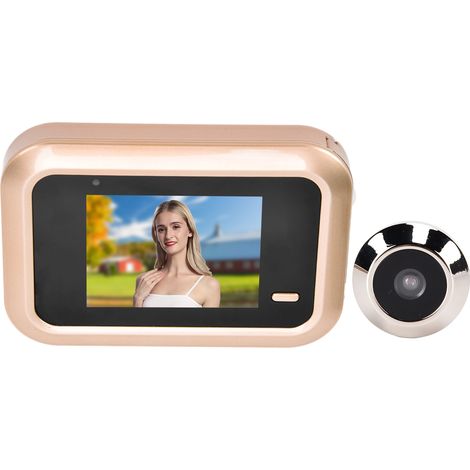 Sonnette vidéo intelligente 0,3 MP avec enregistreur et écran LCD TFT 2,4 pouces, grand angle de 140° pour la sécurité de votre domicile-AquaForge