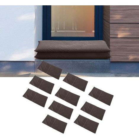 Sac à remplir sans sable pour barrages anti-inondation [10 PCS] polyester résistant 25x50cm barrière réutilisable fenêtre garage basement protection contre les crues (1/5)