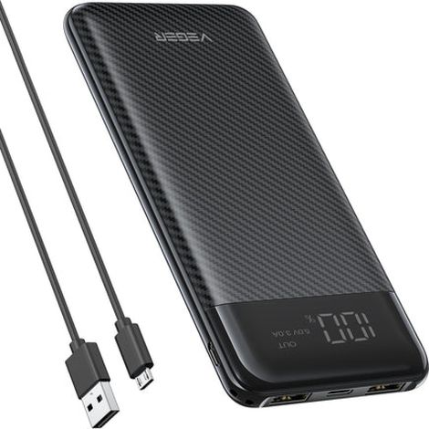 VEGER L11 10000 mAh Cargador inalámbrico Negro