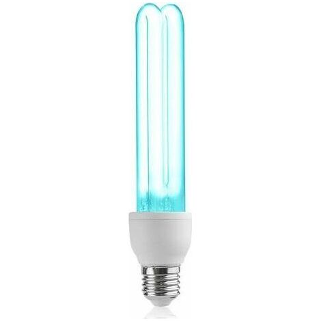 PA Lampe désinfectante UV E27 25 W – Tube quartz 12 cm – Stérilisation UVC 254 nm – Surface d'action 20 m² – Angle d'éclairage 360° (1/5)