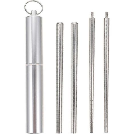 Ensemble de couverts portables en acier inoxydable, couverts résistants avec étui de rangement (1/5)