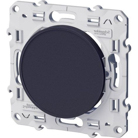 Schneider Electric – Obturateur à vis encastré anthracite – Gamme Odace – Résistance IK04 – Indice IP21 pour installations murales