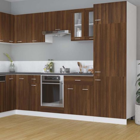 vidaXL Vitrina colgante "Lyon" roble marrón 60x31x60 cm madera de ingeniería (1/5)