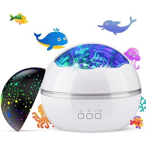 Projecteur d'étoiles à colorier - Lampe projecteur ciel étoilé, projecteur pour chambre d'enfant, projecteur ciel étoilé de plafond, veilleuse rotative pour enfants, décoration de fête, anniversaire, (1/5)
