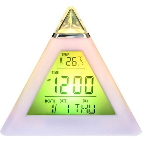LED digital electric alarm clock, color changing, battery operated, children's bedroom calendar (1/5)