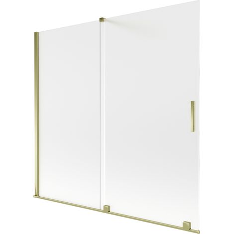 Paroi de baignoire coulissante Mexen Velar 2 volets 170 x 150 cm, givre, doré - 896-170-000-31-50 (1/2)