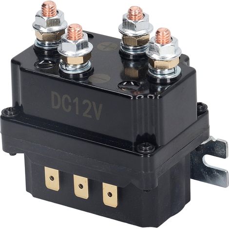 Treuil Relais 250A Contacteur Solénoïde Bobine Laiton Haute Performance pour Treuil ATV 12V (1/5)