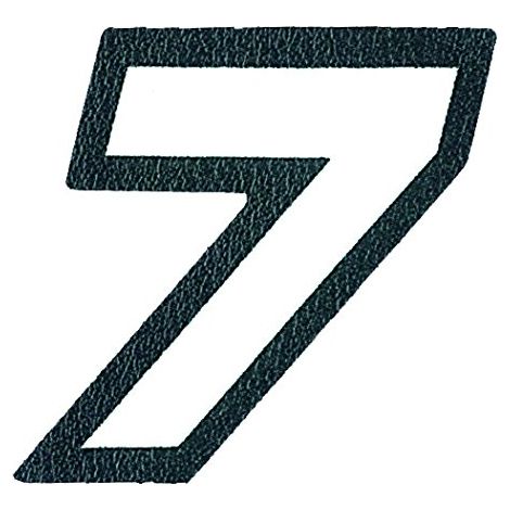 Adesivo Numero 7, Bianco (1/5)