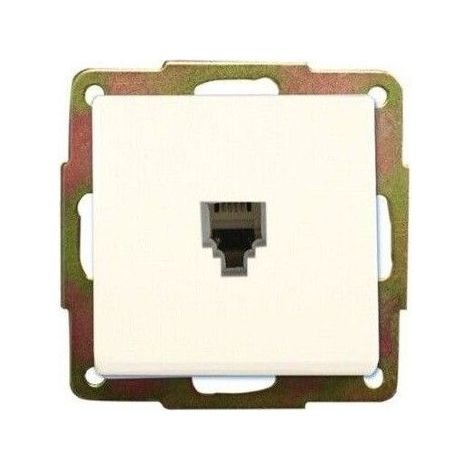 Base encastrée avec prise téléphonique GSC blanche