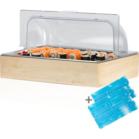 Piatto da portata refrigerato Mahlzeit 53 x 34 x 27 cm Vassoio refrigerato GN 1/1 con coperchio