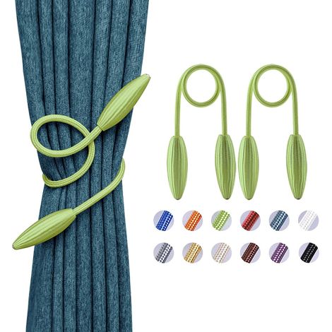 2er-Set DIY-Raffhalter zum Drehen – Europäischer Stil – Zufälliges Muster – Für Fenster in Wohnung und Büro – Verdunkelnd und transparent – ​​Hellgrün (1/5)