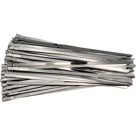Alkan 100 fascette universali prefabbricate in acciaio inox (AISI 430), set di fascette stringitubo L 280 mm/set con clip/fascetta stringitubo per le nostre pinze stringitubo
