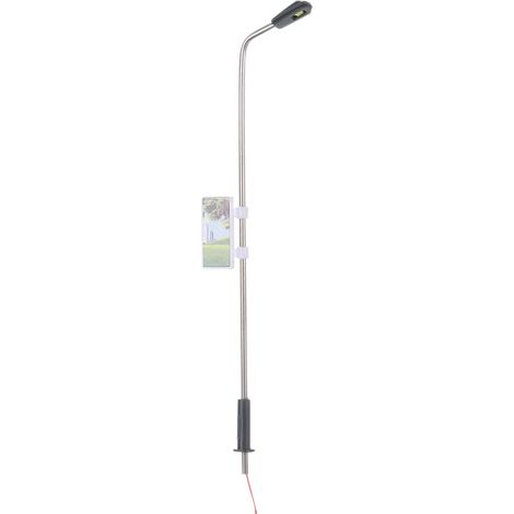 Lot de 20 lampadaires miniatures blanc chaud pour réseaux ferroviaires, jardins et aires de jeux, à l'échelle 1:100 (110 mm). Éclairage LED de 110 mm. (1/5)