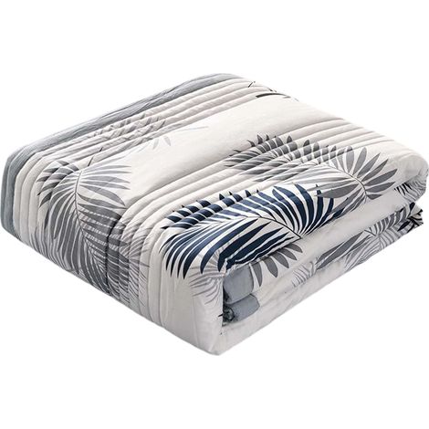 1 Couvre-lit, réversible, coton, matelassé léger, hypoallergénique, chambre 2 personnes (1/5)
