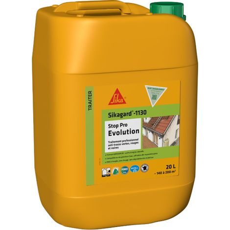 Nettoyant anti-traces vertes, rouges et noires SIKA Sikagard-1130 Stop Pro Evolution - 20L