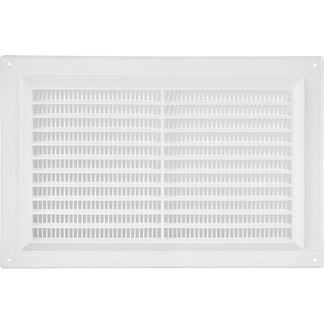 1 Grille De Ventilation 250x170 mm Plastique ABS Blanc Avec Filet Anti-Insectes Pour Cuisine Salle De Bain (1/5)