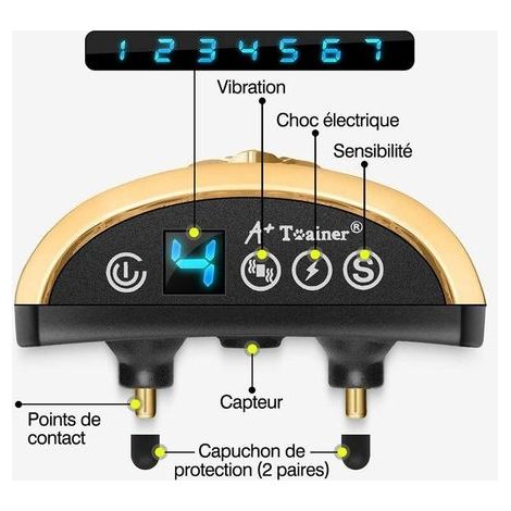 Collier Anti Aboiement Chien Électrique Automatique Rechargeable Avec 7 Niveaux Ajustables, 3 Modes Sensibilité/Vibration/Choc 19-62Cm Sangle Réglable Pour Petit/Gros Chien Étanche Ip6 (1/5)