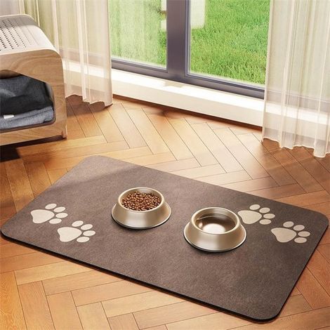 Tapis d'alimentation pour chiens et chats, format XXL 50 x 80 cm. Tapis en terre de diatomées. Séchage rapide. (1/5)