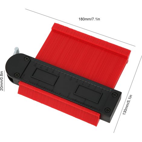 gabarit de contour élargi de 5 pouces (rouge) (1/5)