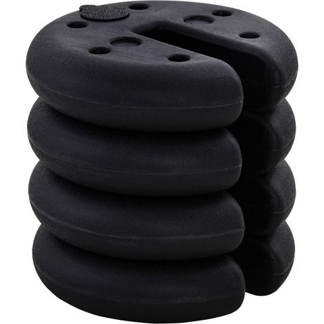 Peso Para Carpa Para Fiestas, El Peso Del Pabellón Se Puede Llenar Hasta 5 Kg, Plástico Hdpe, Negro, Ø25X6Cm