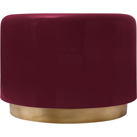 Tavolino da salotto Art Deco in metallo bordeaux e oro (1/3)