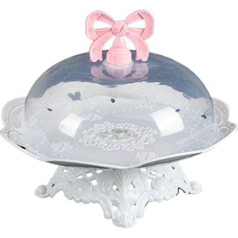 Presentoir A Gateaux - Plastique Blanc - 26 x 20 cm - Pour Fete Anniversaire Mariage Decoration Table Dessert - 1 Unite (1/4)