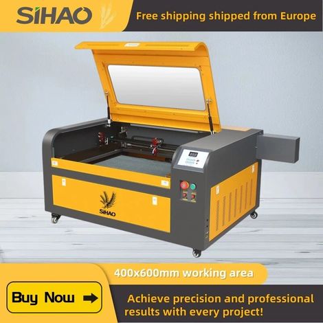 SIHAO Neue 60W CO2 Lasergraviermaschine 400x600mm Gravierwerkzeug (1/5)