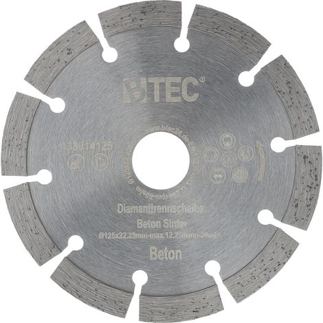Diamanttrennscheibe Beton Sinter Ø 125 mm Bohrung 22,22 mm (1/5)