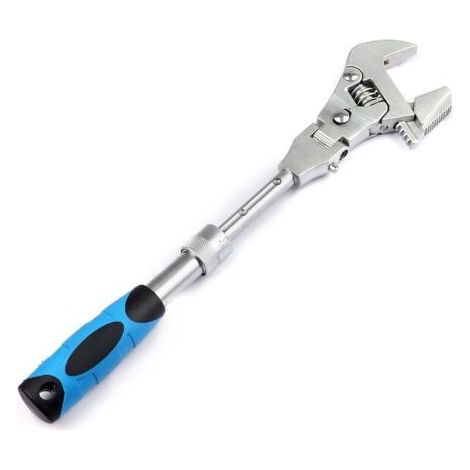 Clé à molette 5 en 1 télescopique – Tête pivotante 180° – Longueur 25,4 cm – Alliage d'acier au chrome-molybdène – Pour fixations difficiles - 5-in-1 (1/5)