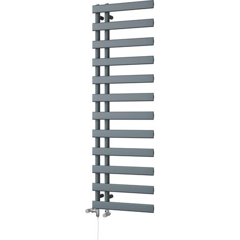 Agar - Anthracite Dual Fuel Towel Rail H1564mm x W500mm Standard (1/3)