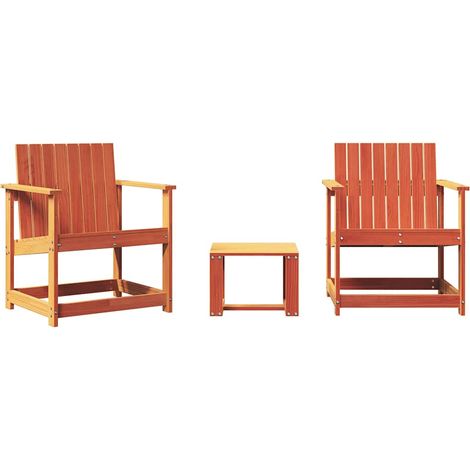 Maison Exclusive - Juego de muebles jardín 3 pzas madera maciza p (1/5)