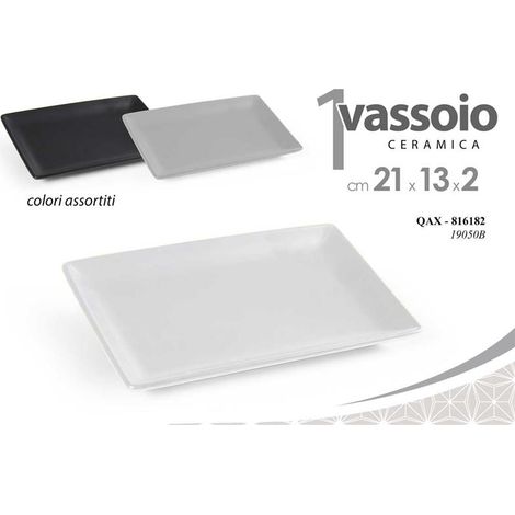 VASSOIO IN CERAMICA 21 X 13 X 2 CM ASSORTITO (1/2)