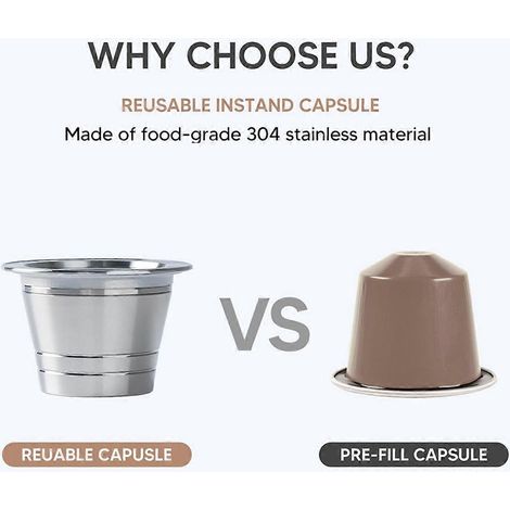 Capsule à café réutilisable en acier inoxydable (1/5)