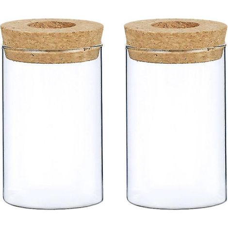 2 Stück Holz-Kunstglasvase