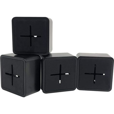 LangRay 4 Pièces Porte-torchons Autocollante Sans Perage Forme de Cintre Crochet Porte-serviette Rack Rail Crochets Autocollants pour Toilettes de Salle de Bain de Cuisine Armoires (Noir) (1/5)