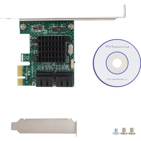 Carte Adaptateur PCI-E Vers 4 Ports SATA 3.0 - Carte D'extension PCI-Express - Pour Disques Durs SATA Internes - 1 Pièce (1/5)