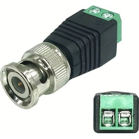 Conector BNC macho conexión tornillo  Negro (1/5)
