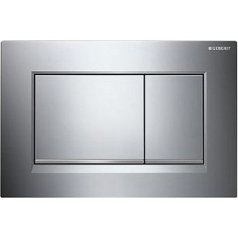 PLACCA DI COPERTURA 2 TASTI "SIGMA 30" GEBERIT Cromo-Luc/bordo inf. satinato