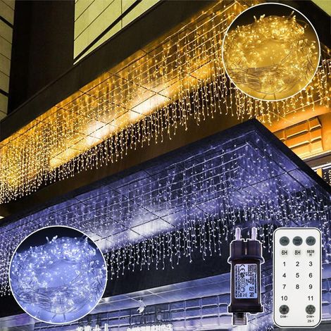 5m Guirlande Lumineuse 200 LED à Piles IP44 31V DC Minuterie Fonction Mémoire 11 Modes Température 2500K à 6000K Mini Guirlande LED Connectable Télécommande pour Noël mariage (1/5)
