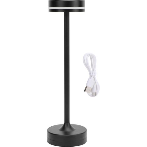 Ortviai Lampe de chevet sans fil rechargeable, 3 couleurs réglables sans étape, touche tactile, design compact et élégant (1/5)