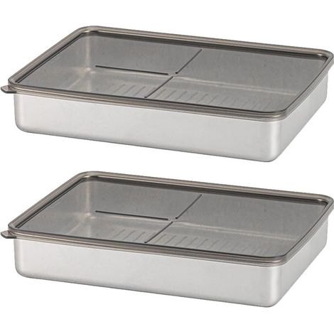 Boites Alimentaires Hermétiques,Jeu De 2 Récipients à Charcuterie, Empilables Boite De Rangement Frigo Taille Supplémentaire Pour Fromage, Viande, Boîte à Saucisses 2000ML (1/5)