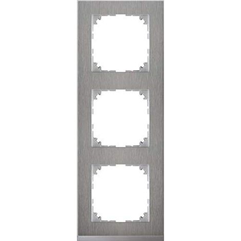 MERTEN DECOR-RAHMEN 3-FACH EDELSTAHL/ALUMINIUM MEG4030-3646