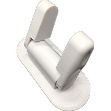 Verrous de porte à levier résistants pour portes et poignées - Coffre-fort (lot de 2, blanc) (1/5)