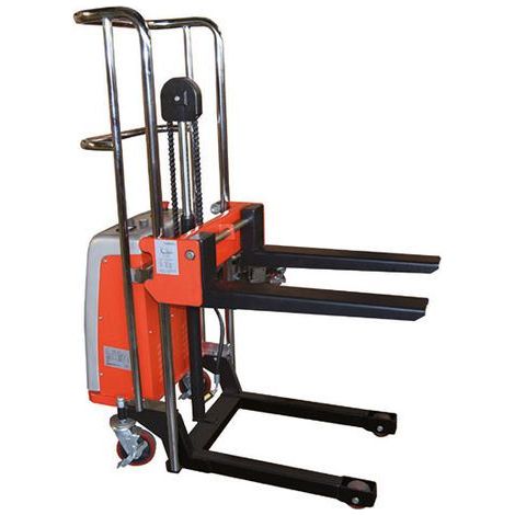 Gebeur semi-électrique 400kg - Fourches réglables - Plateau amovible inclus - Hauteur de 85 à 1200mm - Batterie à autonomie élevée - SEJ4120 (1/4)