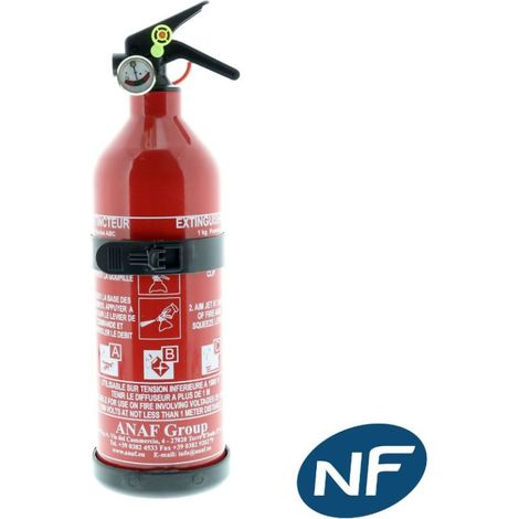 Extincteur 1Kg ABC : Modèle : Avec manomètre